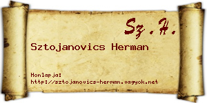 Sztojanovics Herman névjegykártya
